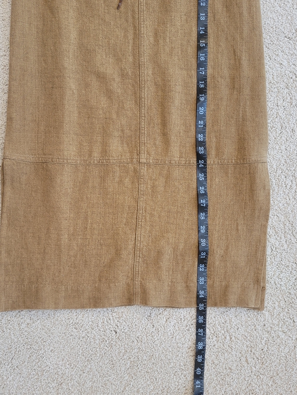 J.Jill Camel 100% Linen Maxi Skirt Lightweight A-Line Pull On Casual Size 4P - Picture 9 of 11